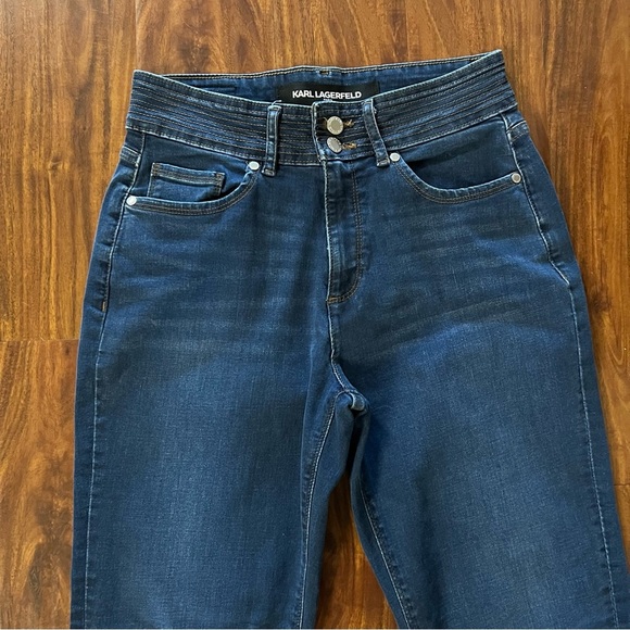 Karl Lagerfeld Paris Dark Wash Straight Leg Jeans size 6 - Picture 2 of 11